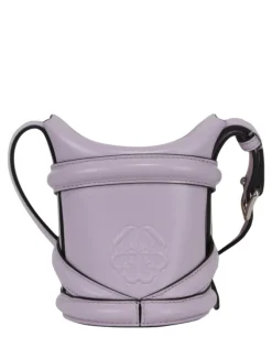 Alexander McQueen Mini Curve Leather Bucket Bag-PROOZY Hot