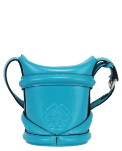 Alexander McQueen Mini Curve Leather Bucket Bag-PROOZY Sale