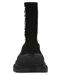 Alexander McQueen Ribbed Knit Tread Slick Boots-PROOZY Discount