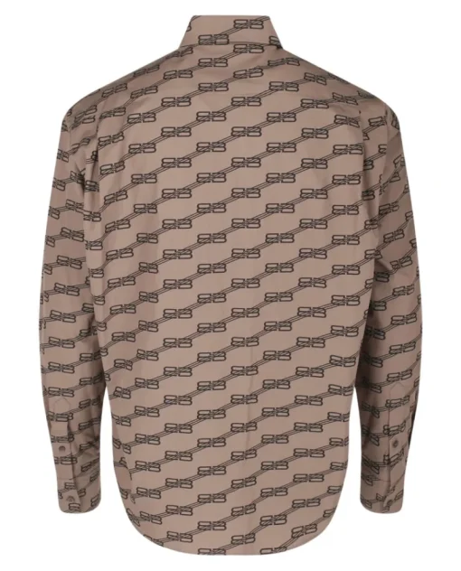 Monogram Long Sleeve Shirt-Balenciaga New