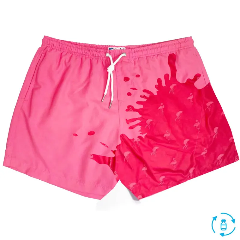 to Flamingo Swim Trunks-Bermies Hot