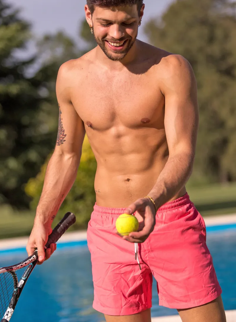 to Flamingo Swim Trunks-Bermies Hot