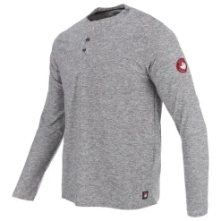 Men's Long Sleeve Two Tone Supreme Soft Henley-Canada Weather Gear Clearance