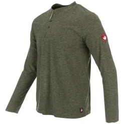 Men's Long Sleeve Two Tone Supreme Soft Henley-Canada Weather Gear Clearance