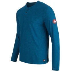 Men's Long Sleeve Two Tone Supreme Soft Henley-Canada Weather Gear Clearance