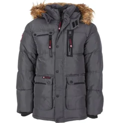 Men's Fur Hooded Puffer Jacket-Canada Weather Gear Hot
