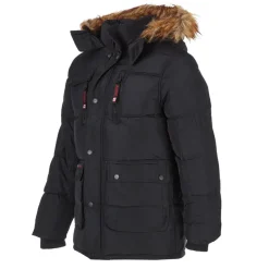 Men's Fur Hooded Puffer Jacket-Canada Weather Gear Hot