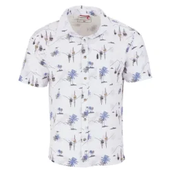 Men's Perforated Button up Short Sleeve Shirt-Canada Weather Gear Outlet