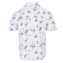 Men's Perforated Button up Short Sleeve Shirt-Canada Weather Gear Outlet