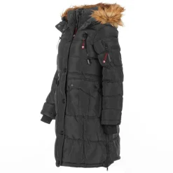 Women's Long Puffer with Faux Fur and Sherpa Lined Hood-Canada Weather Gear Outlet