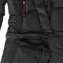 Women's Long Puffer with Sherpa Lined Hood-Canada Weather Gear New