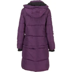 Women's Long Puffer with Sherpa Lined Hood-Canada Weather Gear New