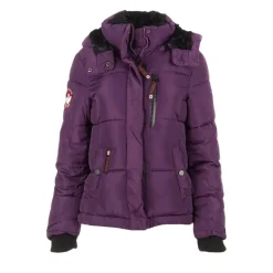 Women's Long Puffer with Sherpa Lined Hood-Canada Weather Gear New