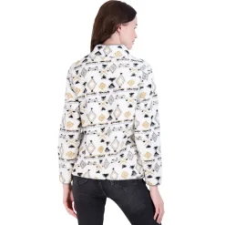 Women's 1/4 Zip Aztec Printed Sherpa-Canada Weather Gear Hot