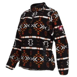 Women's 1/4 Zip Aztec Printed Sherpa-Canada Weather Gear Hot