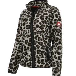 Women's Full Zip Printed Sherpa Jacket-Canada Weather Gear Hot