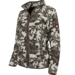 Women's Full Zip Printed Sherpa Jacket-Canada Weather Gear Hot