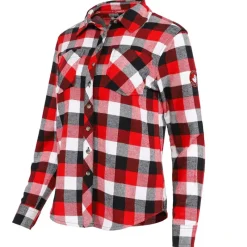 Women's 2 Pocket Plaid Button Up Long Sleeve Shirt-Canada Weather Gear Fashion