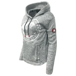 Women's Hooded Sweater Fleece with Logo Print-Canada Weather Gear Outlet