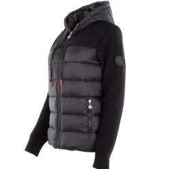 Women's Puffer Jacket with Sweater Sleeves-Canada Weather Gear Clearance