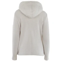 Women's Puffer Jacket with Sweater Sleeves-Canada Weather Gear Clearance