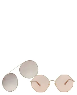 Chloé Round-Frame Metal Sunglasses-Chloe Outlet
