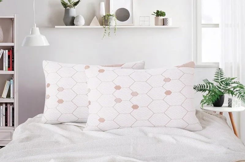 Copper Infused Memory Foam Pillow (Set of 2)-PROOZY New