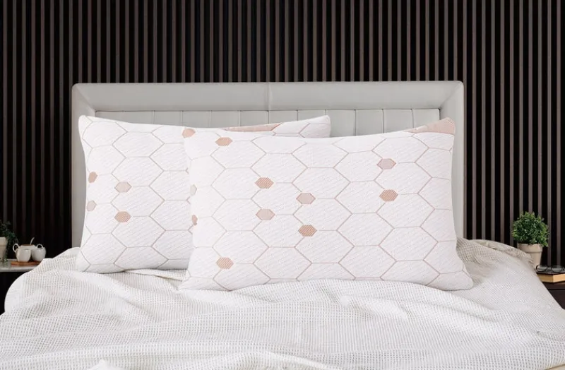 Copper Infused Memory Foam Pillow (Set of 2)-PROOZY New