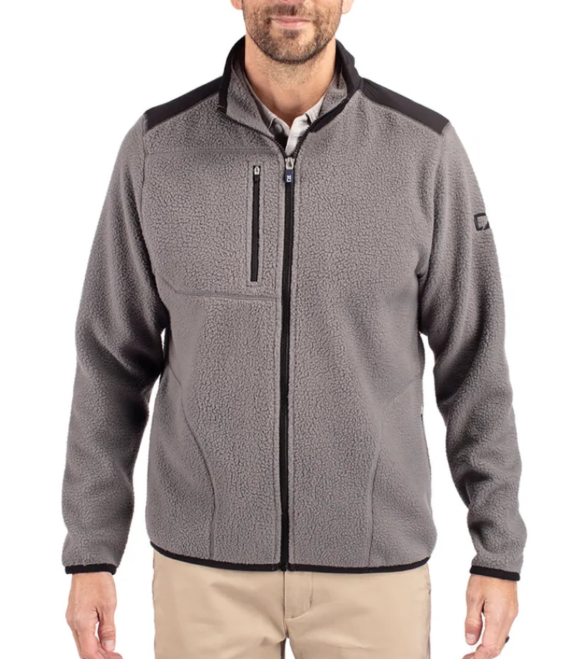 Cutter & Buck Cascade Eco Sherpa Mens Big & Tall Fleece Jacket-Cutter u0026 Buck Sale