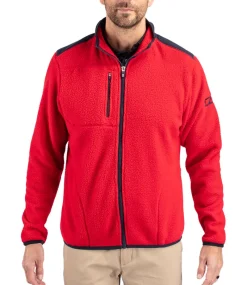 Cutter & Buck Cascade Eco Sherpa Mens Big & Tall Fleece Jacket-Cutter u0026 Buck Sale