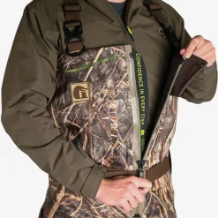 Omega Uninsulated Zip Waders | Mens - Realtree Max-7-Gator Waders New