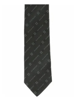 Diagonal Logo Silk Tie-Givenchy Clearance