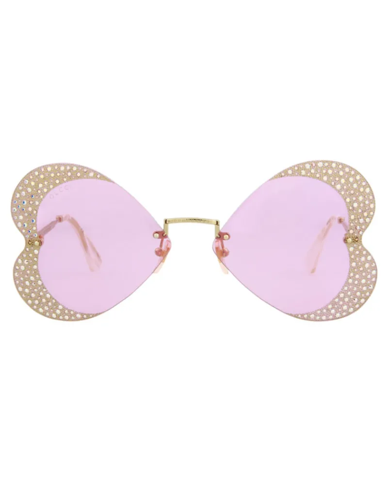 Cat Eye-Frame Metal Sunglasses-Gucci Clearance