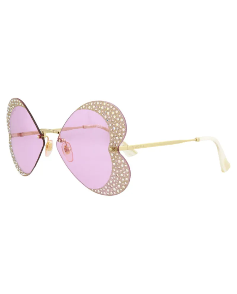 Cat Eye-Frame Metal Sunglasses-Gucci Clearance