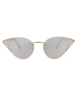 Cat Eye-Frame Metal Sunglasses - GG0898S-30010504-002-Gucci New