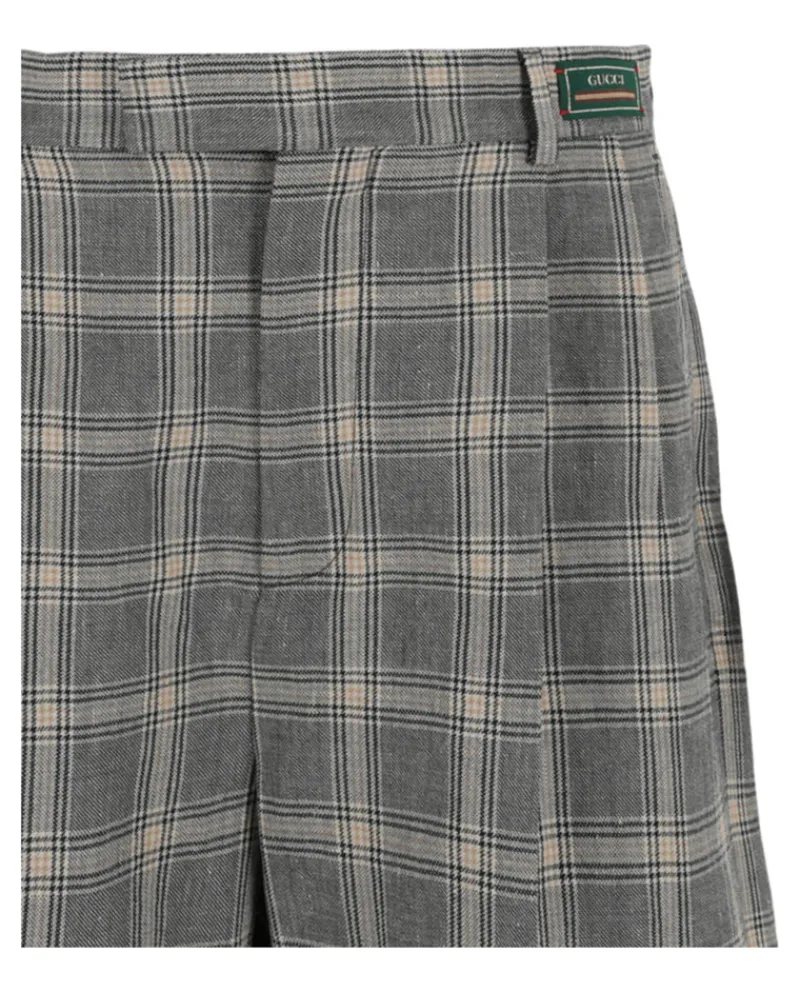 Cuffed Plaid Shorts-Gucci New