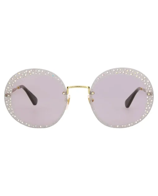 Round-Frame Metal Sunglasses - GG0899S-30010510-001-Gucci Discount