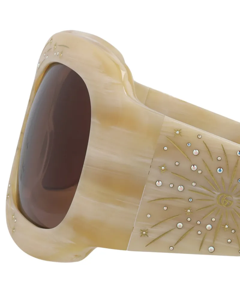 Shield-Frame Acetate Sunglasses - GG1093S-30012829-003-Gucci Best