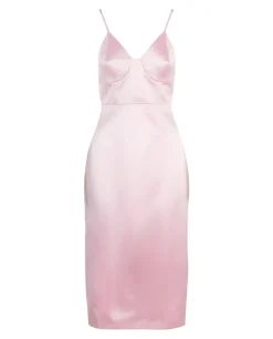Silk Duchesse Midi Sleeveless Dress-Gucci Outlet