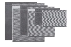 6 Piece Chevron Jacquard Towel Set with Lets Dry-Kathy Ireland Discount