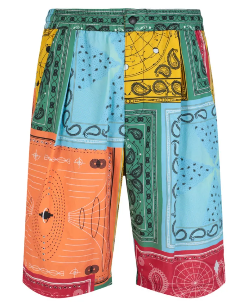 Bandana Nylon Shorts-Marcelo Burlon Outlet