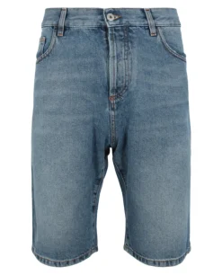 Cross Stonewash Denim Shorts-Marcelo Burlon Discount