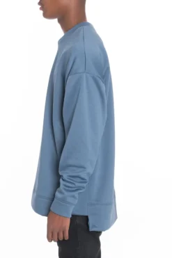 Men's Sidepanel Pullover - Blue-Jordefano New