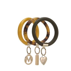 Women's Jasmine Bangle Bracelet Keyring Set-MKF Collection Online