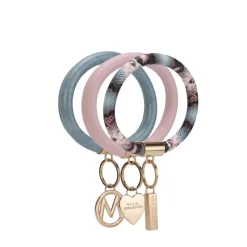 Women's Jasmine Bangle Bracelet Keyring Set-MKF Collection Online