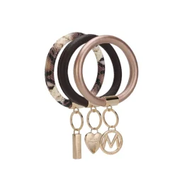 Women's Jasmine Bangle Bracelet Keyring Set-MKF Collection Online