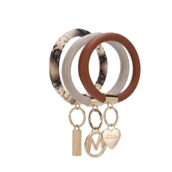Women's Jasmine Bangle Bracelet Keyring Set-MKF Collection Online