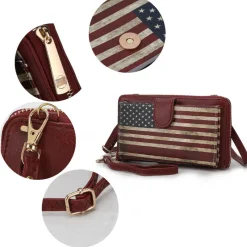 Women's Kiara Printed Flag Phone Crossbody Bag-MKF Collection Online