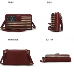 Women's Kiara Printed Flag Phone Crossbody Bag-MKF Collection Online