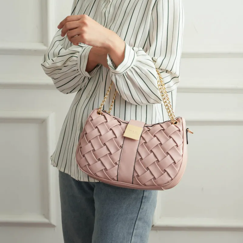 Women's Solari Braided Chain Shoulder Bag-MKF Collection Best